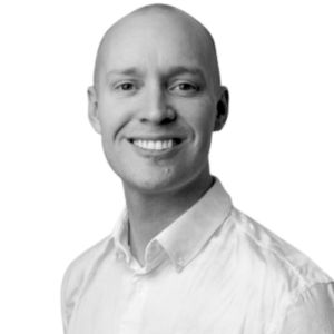 Black & white portrait of Nathan Gotch