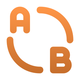 a b split testing icon