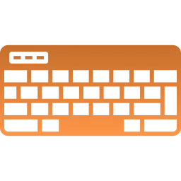 An orange icon depicting a keyboard.